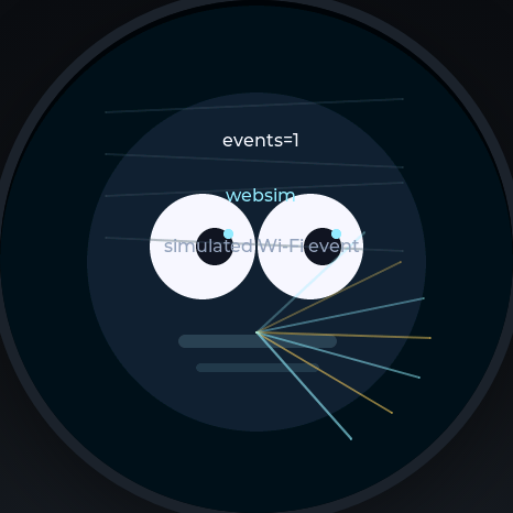 WebSim Watcher face with system health signals